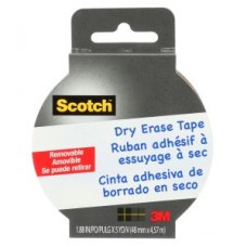 Scotch® Dry Erase Tape,  1905R-DE-EFS,  white,  1.88 in x 5 yd (48 mm x 4.57 m)