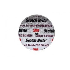 Scotch-Brite™ Deburr and Finish PRO Unitized Wheel, DP-UW, MED+, 3 in x 1/2 in x 1/4 in (7.62 cm x 1.27 cm x 0.64 cm), cost per wheel, 20 wheels per box, SB65007