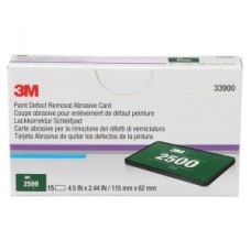 3M™ Paint Defect Removal Abrasive Card,  33900,  2500,  2.4 in x 4.5 in (6.2 cm x 11.5 cm). Currently not available, please contact us for alternative replacement.