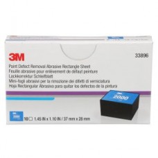 3M™ Paint Defect Removal Abrasive Rectangle Sheet,  33896,  2000,  1.1 in x 1.45 in (2.8 cm x 3.7 cm)