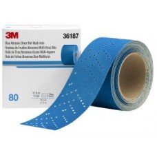 3M™ Hookit™ Blue Abrasive Sheet Roll,  321U,  36187,  80,  2-3/4 in x 13 yd (69.85 mm x 11.88 m)