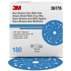 3M™ Hookit™ Blue Abrasive Disc,  321U,  36176,  180,  6 in (152.4 mm)