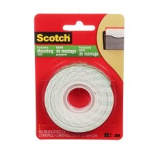Scotch® Mounting Tape,  110-ESF,  white,  0.5 in x 75 in (1.27 cm x 1.9 m),  1 roll per pack. Currently not available, please contact us for alternative replacement.