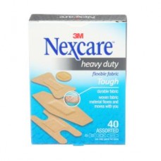 Nexcare™ Heavy Duty Fabric Bandages,  tan,  assorted sizes,  40 bandages per box. Currently not available, please contact us for alternative replacement.