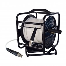 Polyreel/Flexair 1/4x100'x1/4(M)NPT, mandual rewinding, steel construction, 360 degree swivel base, polyurethane air hose and hose reel unit, cost per unit