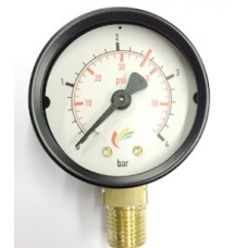Gauge for pump, 0-60 psi, 1/4 NTPM, cost per each