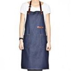 Blue Denim Bib Apron 28 in x 38 in, 6 per package, cost per each