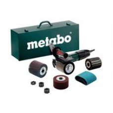 602259620 Metabo Burnisher SE17-200,  14.5 A,  800-3, 000rpm,  5/8-11 spindle kit includes 80grit belts,  80grit flap,  180grit combiflap,  280grit Non-woven,  Expansion roll and spacer set. metal case,  cost each