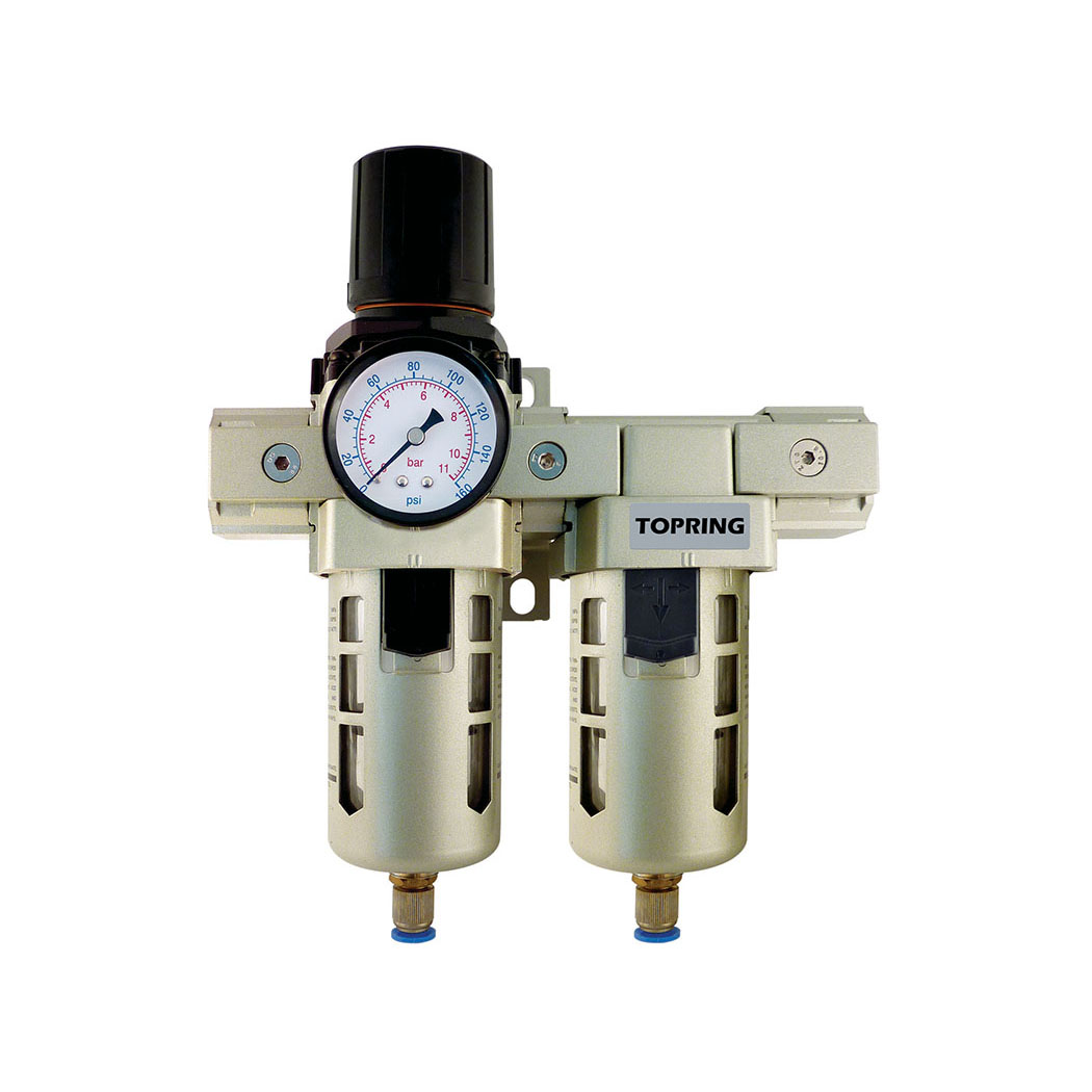 Airflo 400 filter/regulator+filter coalescing 1/2 semi-auto, cost per set, 51.405  PRODUCT CODE  • Port Size: 1/2 (F) NPT  PRODUCT CODE  • Maximum Airflow at 100 PSI: 84 SCFM  PRODUCT CODE  • Maximum Working Pressure: 150 PSI  PRODUCT CODE  • Pressure Ran