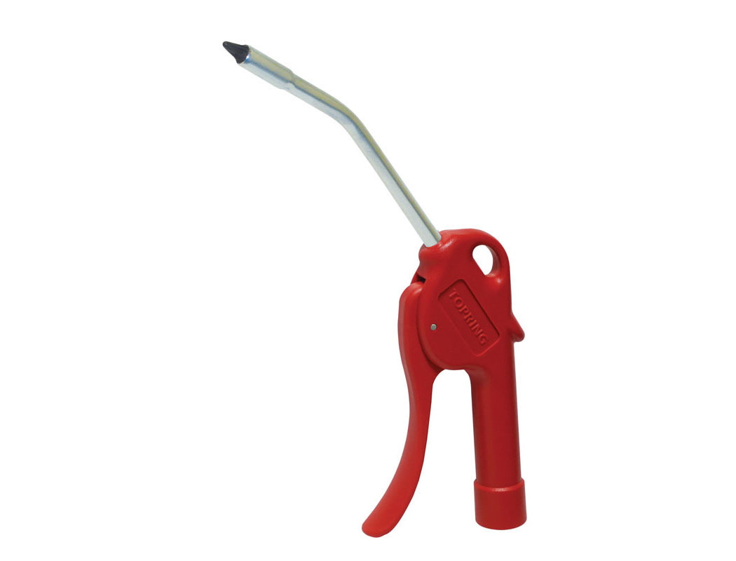 Airpro Safety blow gun startip with 8 mm tube x 10 cm (4') - Red, cost per each  PRODUCT CODE  60.377  PRODUCT CODE  if the tip of nozzle is bolocked, the airflow escapes through the holes around the nozzle, pressure remains under 30 psi