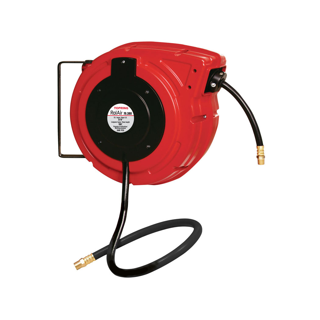 ROLAIR PROFESSIONAL HOSE REELS WITH 3/8" PVC HOSE 79.380 - 3/8x50"x1/4(M) ,  cost each